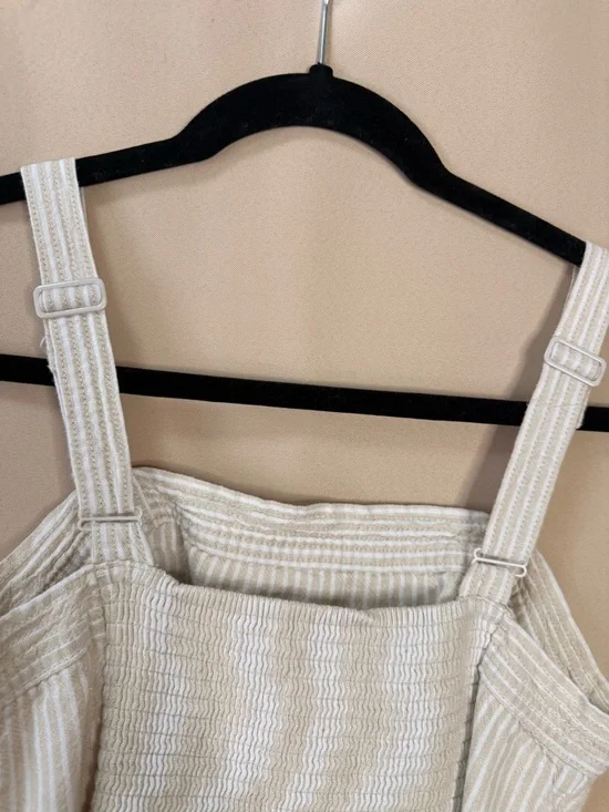 Old Navy Cream Stripe Romper - Picture 6 of 8